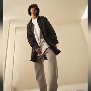 Fear of God Essentials Denim Long-Sleeve Shirt 'Black'
